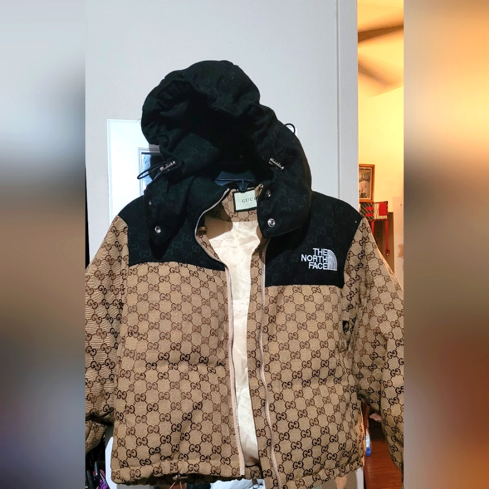 The North Face G Tan And Black Puffer Jacket /On Sale 2 Days Only